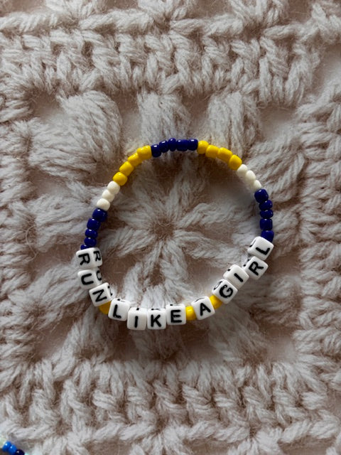 Run Like a Girl -Boston Colors (1 Bracelet)